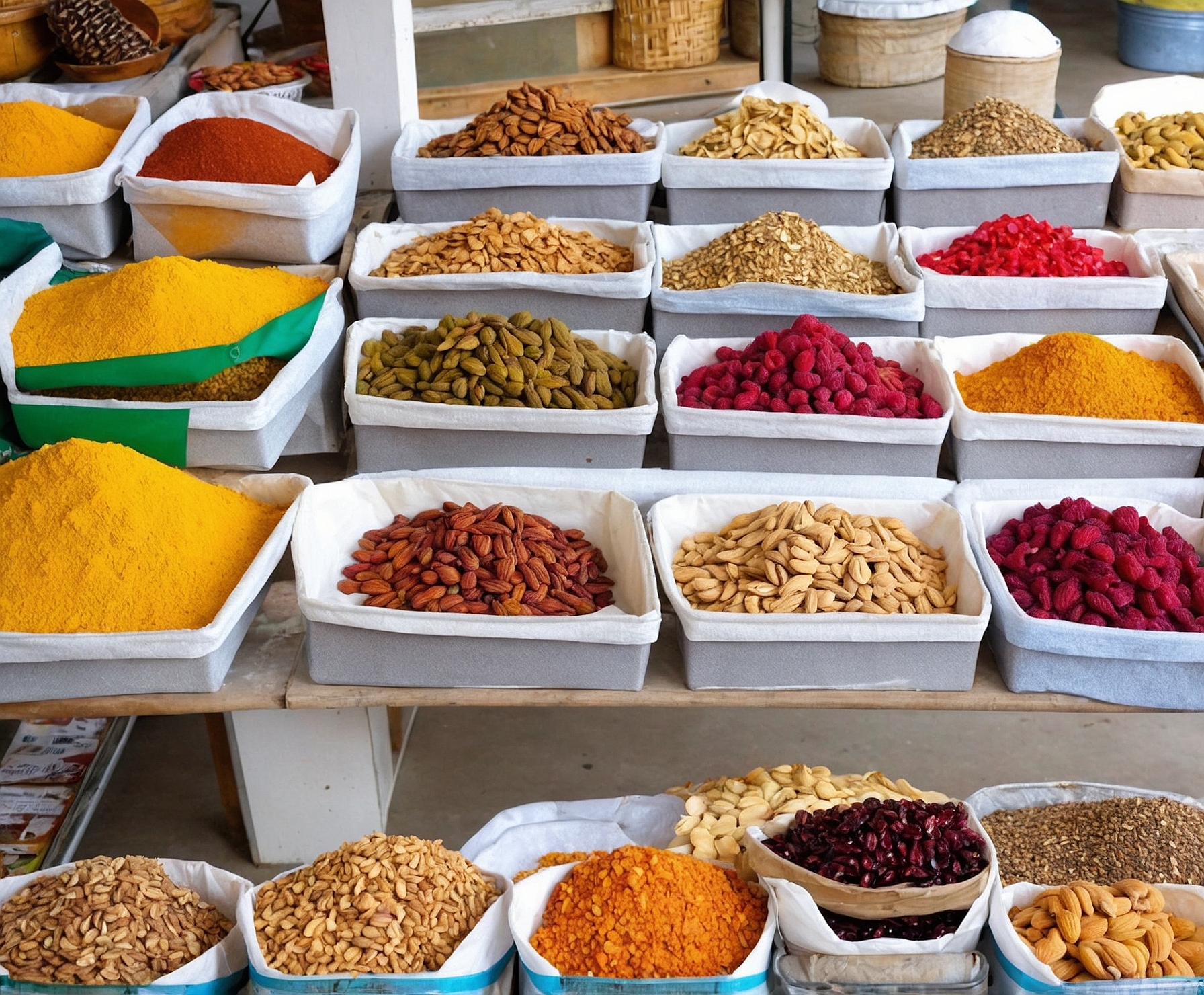 Frutos secos y especias deliciosas