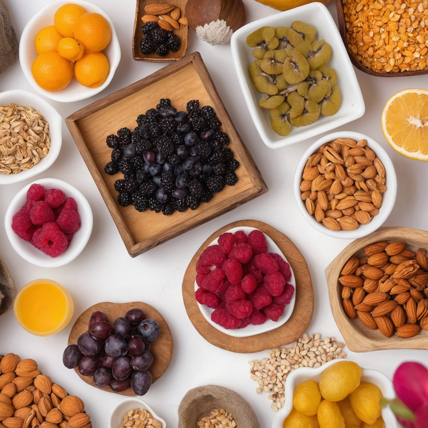 Almendras crujientes y especias aromáticas